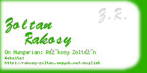 zoltan rakosy business card